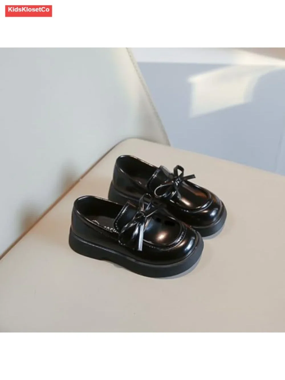 Girls Mary Jane Flats Hook Loop PU Leather School Party Shoes